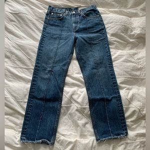 Rag & Bone High Waist Straight Leg Medium Wash Denim Jeans - Size 26